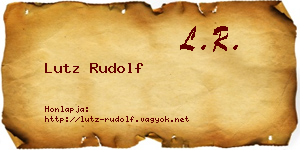 Lutz Rudolf névjegykártya